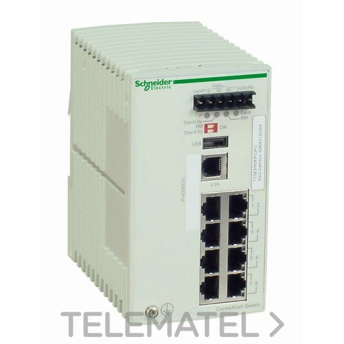 Interruptor GestProf_8x100TXRJ45 con referencia TCSESM083F23F0 de la marca SCHNEIDER ELECTRIC.