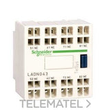 Bloque contacto auxiliar 3 NA/1 NC frontal resorte con referencia LADN313G de la marca SCHNEIDER ELECTRIC.